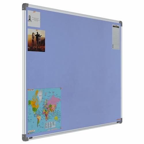 Image of Scholar Art Metis 3x5 Feet Fabric Pin Up Board for Home, Office & School | Vibrant & Versatile Crape Cloth + High Density Soft Board for Pinning Photos, Sticky Notes & Reminders (Purple)