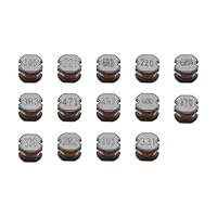 YINETTECH 140 Stück 14 Werte 2,2 UH - 680 UH CD54 Drahtgewickeltes SMD-Leistungsinduktor-Sortiment Set 2,2 UH 3,3 UH 4,7 UH 6,8 UH 10 UH 22 UH 33 UH 47 UH 68 UH 100 UH 220 UH 330 UH 470 UH 680 UH