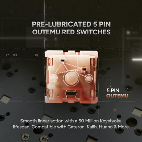 Image of KARNAGE by EVM Sentinel Wired Mechanical Gaming Keyboard - 65% |Gasket Mount, 5-Pin Hot Swap Pre-Lubed Outemu Red Switch |5-Layer Dampening, Per-Key 19 ARGB, NKRO, Software|2Yr Warranty (Orange Black)