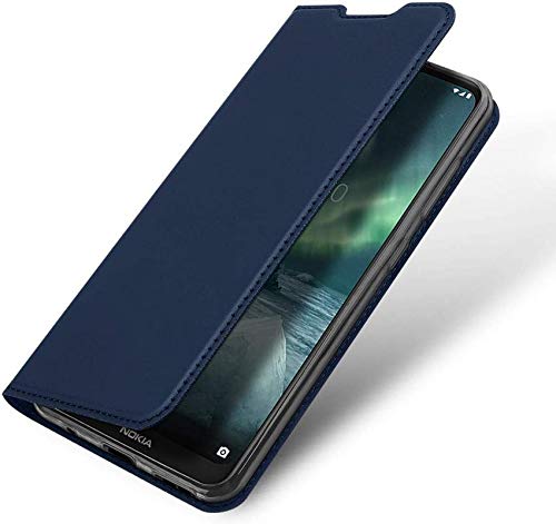 SmartLike Folio Leather Wallet Flip Cover for Nokia 6.2 - Blue