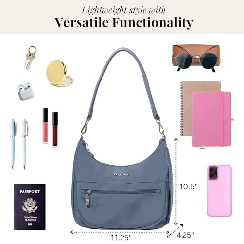Image of Baggallini Modern Pocket Half Moon 11 inchx10.5 inch Shoulder Women W /Replaceable Straps Converts to Crossbody Bag