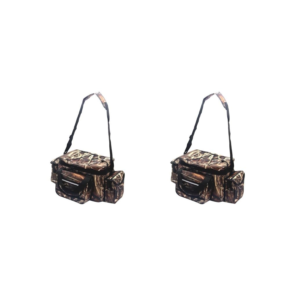 Torba wędkarska z wieloma kieszeniami, sprzęt do przechowywania, torba crossbody do wędkarstwa morskiego, 2 zestawy (czarne), 50x25cm