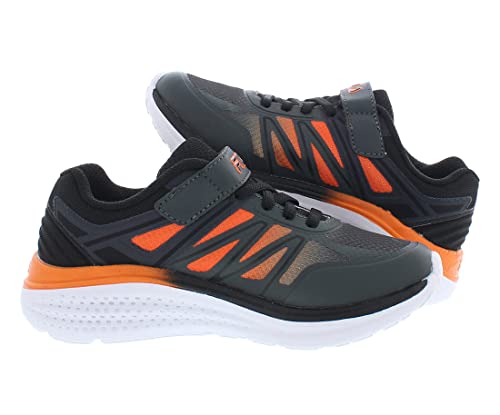 Fila Superstride 3 Strap Boys Shoes Size 12, Color: Black/Orange4