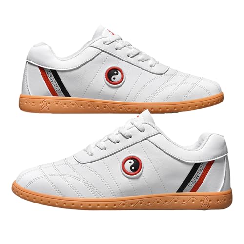 Chaussures de Taichi,Chaussures Art Martiaux,Chaussures de Taekwondo,Arts Martiaux Kung Fu Baskets Cuir,Enfants,pour Homme et Femme,Unisexe,Léger,Non...