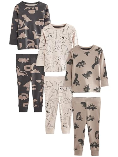 NEXT Pack de 3 Pijamas abrigados Neutro/Negro Dinosaurio 9 Años