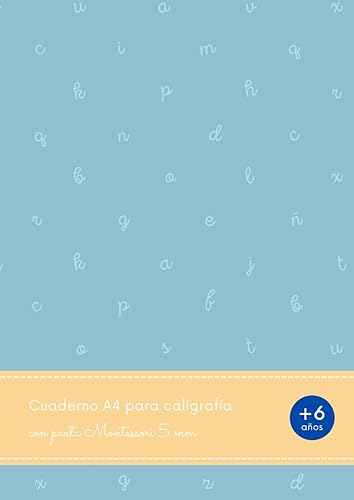Cuaderno A4 para caligrafía con pauta Montessori 5 mm: Libreta pauta Montessori 5 mm | Caligrafía para niños +6 años | 80 páginas pautadas en blanco para escritura