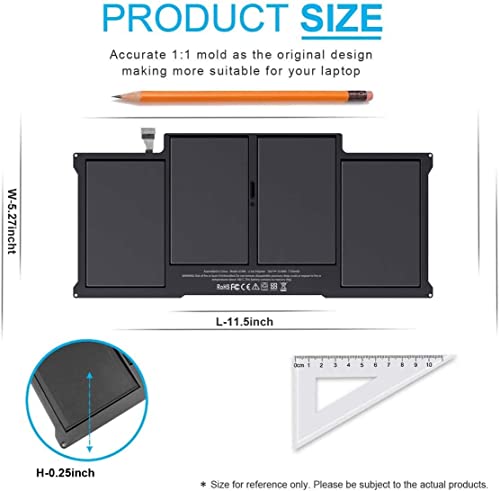 Image of Laptrix Laptop Battery for Compatible A1466 A1496 1466 1496 Mac /Book Air 13 Inch [2010 2011 2012 2013 2014 2015 2016 2017 Years] A1369 A1377 A1405