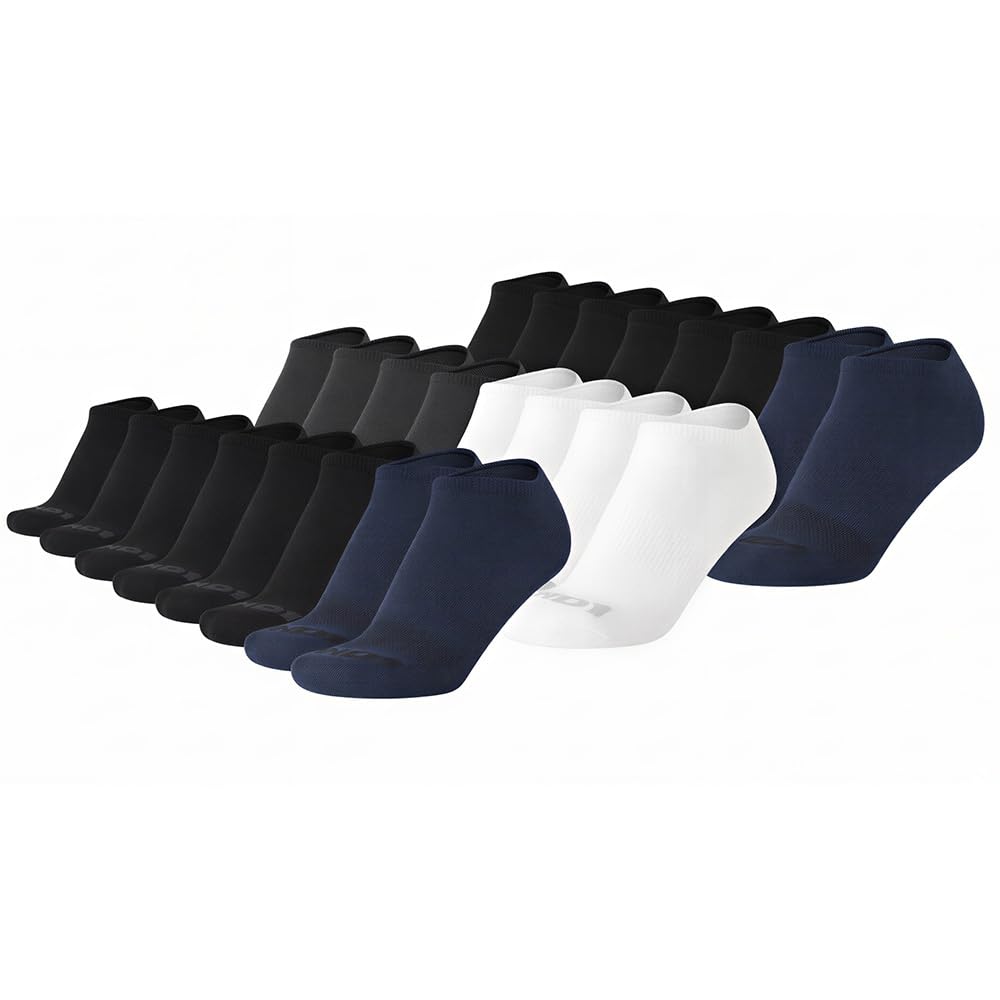 Mens Low Cut Socks 24 Pack Athletic Cushioned Socks
