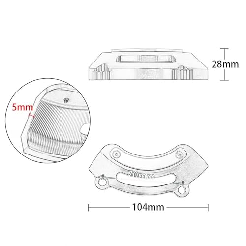 Cárter estator derecho para Honda Monkey 125 y Dax protector de motor resistente 6