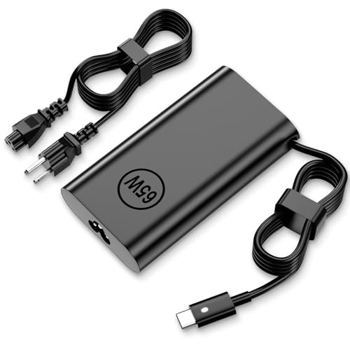 Image of 65W Watt USB Type C Laptop Charger Compatible with Dell Latitude 5420 5440 5520 5430 5450 5540 5550 7420 7440 7430 9250 XPS 12 13 9250 9350 9380 9370 9360 Chromebook 3100 Power Cord Adapter