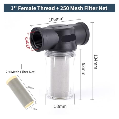 Filtro en línea para bomba de agua 80/250 malla 1 pulg miniatura 2