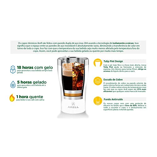 Copo térmico Arell oficial do PALMEIRAS - Tulip Pint - 500ml