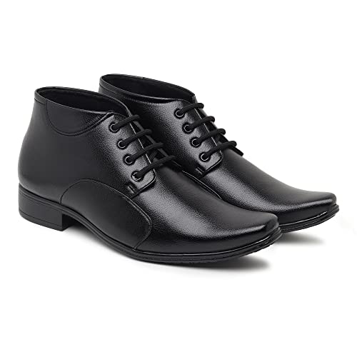 Image of Zixer Synthetic Leather Ankle Formal Shoes Men || Office Shoes for Men Stylish || Chukka Boots Men Long Shoes for Men Long Boots