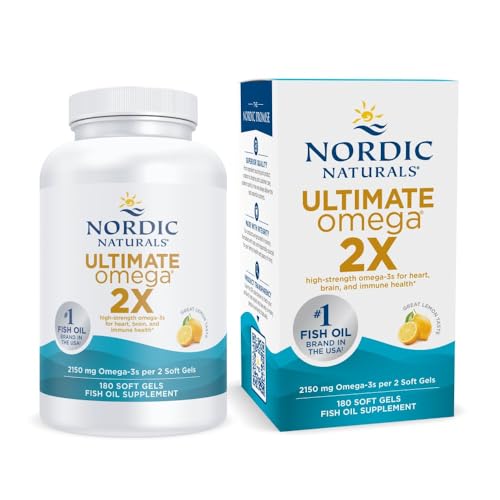 Image of Nordic Naturals Ultimate Omega 2X | 2150 Mg Omega 3 Fish Oil Supplement EPA And DHA | Omega 3 For Optimum Wellness & Brain, Heart Health | Omega 3 Lemon Fish Oil For Men And Women | 180 Softgels