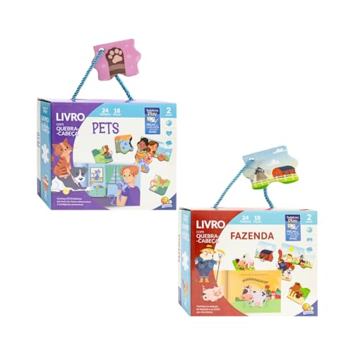 Kit Todolivro Play Quebra-Cabeça: Fazenda e Pets
