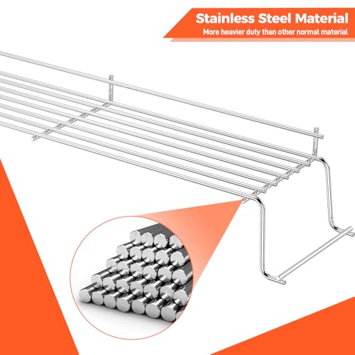 Image of QuliMetal Stainless Steel Warming Rack for Weber Genesis 300 Series (2007-2016), Fits Genesis E310, E320, E330, S310, S320, S330, Replaces Weber 65054, 81323, 62749