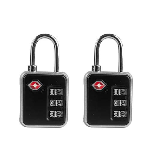 TSA Locks for Luggage, Combination Lock for Locker, Small Padlock Combination, Combo Luggage Padlocks TSA Approved, for Gym Locker, Travel Suitcase, Gun Case, Backpack Zipper, Ammo Can
