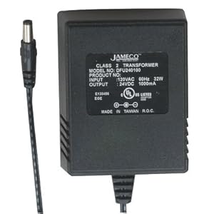 Jameco Reliapro DFU240100G2300 Power Supply Wall Adapter for Transformer, 24W, 24 VDC at 1000 mA, 3.4″ x 2.7″ x 2.2″ Size