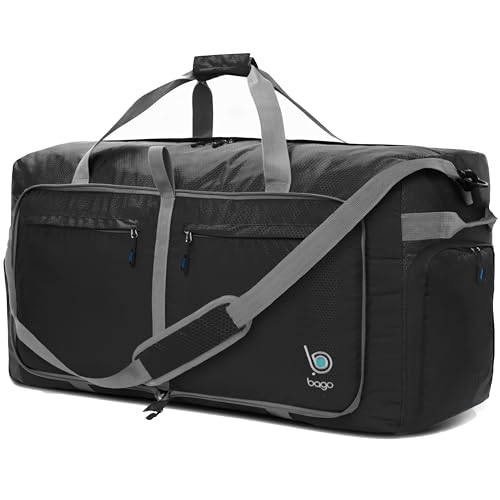 Bago Extra Large Duffle Bag for Travel Women & Men. Durable, Lightweight, Foldable Travel Duffel Bags For Traveling Women. 120L Duffle Bags Use As a Weekender Bag with Shoe Compartment, Checked Duffel by Bago - Used condition - US$25.49