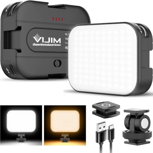 VIJIM VL100C Bi-Color LED Video Light on Camera...