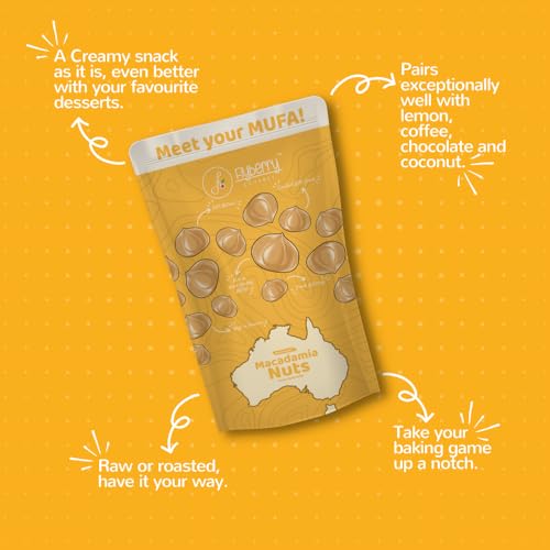 Image of Flyberry Gourmet Macadamia Nuts 100g | Imported From Australia| Boosts Immunity and Improves Stamina | Rich in Vitamins, Minerals, Fiber, Antioxidants and Healthy fats (Pack of 3)