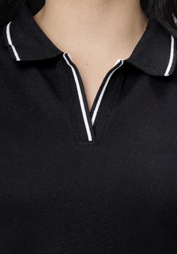 Image of Wear Your Opinion Women's S to 5XL Plus Size PQ Polo Collar Neck Style Midi Tshirt Dress