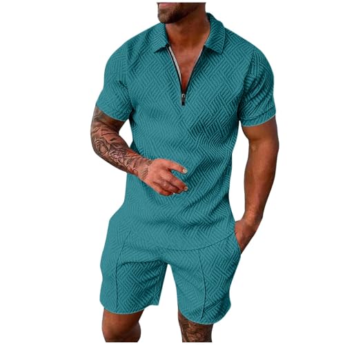 Chemise à rayures pour homme en deux pièces avec fermeture éclair et cordon de serrage confortable