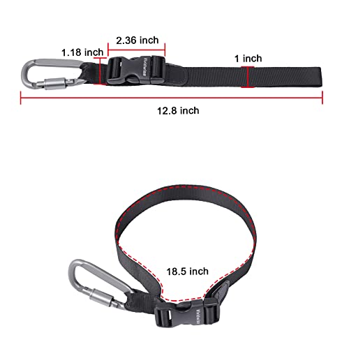 Image of Luggage Straps, Add a Bag Luggage Strap Jacket Gripper Set, Luggage Straps Carry-on Baggage Suitcase Straps Belts Travel Accessories (Black, Hook x2)