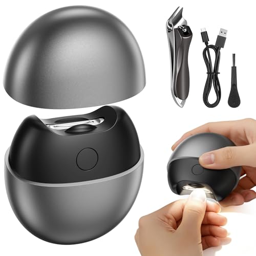 4 in 1 Automatic Electric Nail Clipper, 2026 Upgraded Nail Clippers Set with LED Light & Nail Scrap...