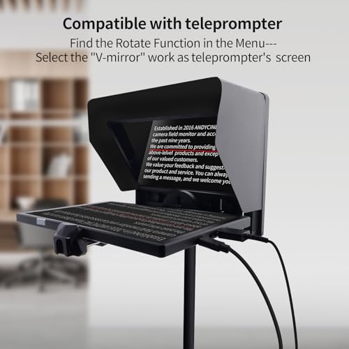 Image of ANDYCINE N10 10.1inch 1920x1200 Touchscreen HDMI Monitor with Build-in Speakers 75mm Vesa, H /V Rotation Mirror Function Support HDCP Teleprompter Monitor Compatible for for Laptop,PC,Game Consoles