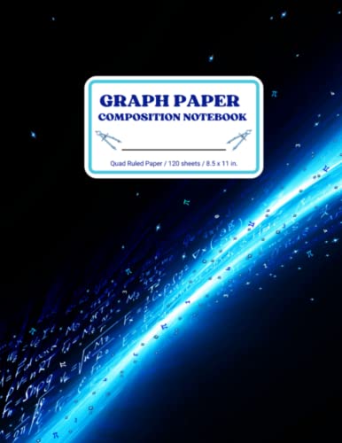 Graph Paper Composition Notebook: Lightly Lined Quad Ruled Notebook w/Yearly Planner, To Do List & Notes - 120 (4x4) Grid Sheets - Large 8.5