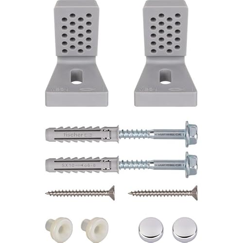 Fischer Verdeckte Befestigung WB 5 N für WC und Bidet am Boden mit seitlichen Löchern, Dübel für Sanitär-WC, 567600