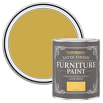 Rust-Oleum Yellow Furniture Paint in Satin Finish - Lemon Jelly 750ml