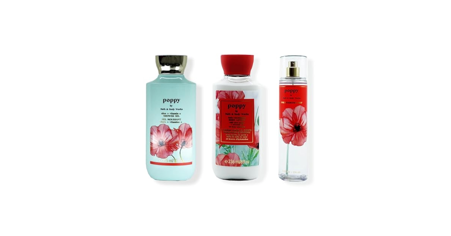 【最終値下げ】Bath&Body Works Poppy3点セット Bath & Body Works Poppy Shower Gel, Body Spray, Body Lotion