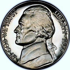 1955 Proof Nickel US Mint