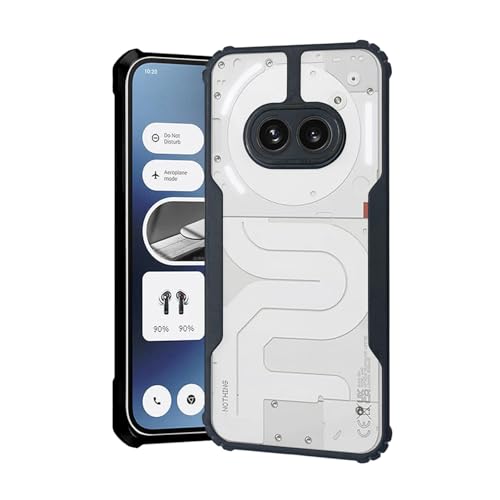 Image of AIBEX Crystal Clear Back Cover Case for Nothing Phone (2a) / Nothing Phone (2a) Plus | 360 Degree Protection | Shock Proof Design | Transparent Back Cover Case (PC & TPU, Black Bumper)