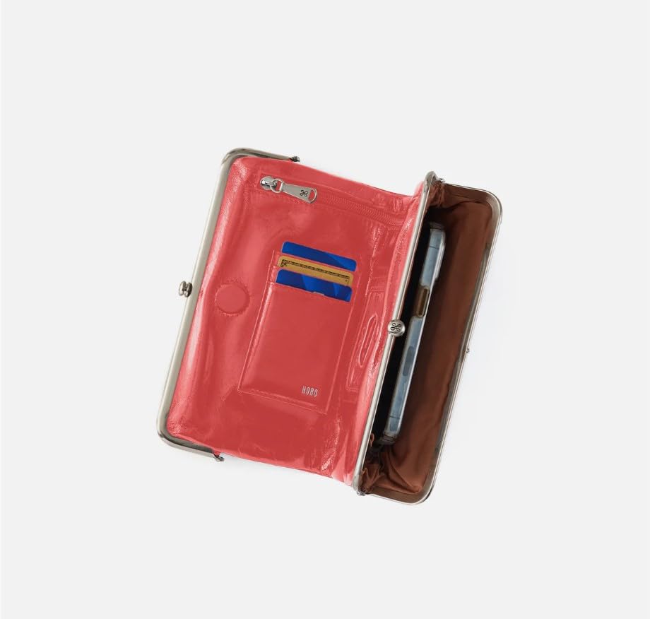 Image of Polished Leather Pink Mirage Clutch-Wallet by Hobo