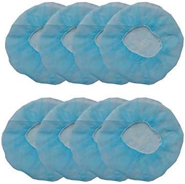 EZ-5 100 pcs (Blue) Disposable Bouffant Caps, Spun-Bounded Poly, Hair Head Cover Net, Non-Woven, Medical, Labs, Nurse, Tattoo, Food Service, Hospital-(21 INCH)