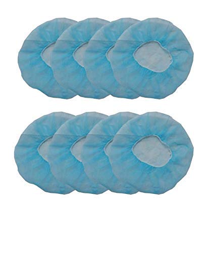 EZ-5 100 pcs (Blue) Disposable Bouffant Caps, Spun-Bounded Poly, Hair Head Cover Net, Non-Woven, Labs, Nurse, Tattoo, (21 INCH)