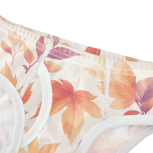 KLL Autumn Leaves Seamless Toddler Boys Pure Cotton Training Underwear Cute Children Undies4