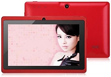 7'' Inch A33 Quad Core Google Android 4.4 Tablet Pc Mid, Dual Camera, 1024x600 Capacitive Multi-touch Screen Red Color