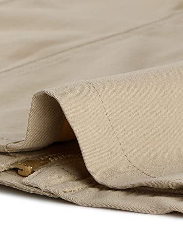 Allegra K Women's Zip Up Jacket With Pockets Sleeveless Anorak Utility Vest Large Khaki #TOP5