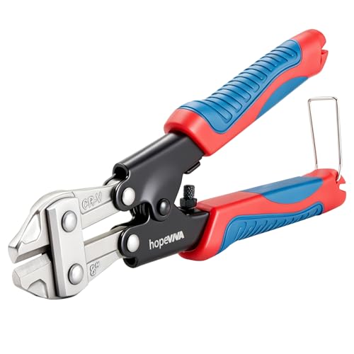 Hopeviva 8-Inch Mini Bolt Cutters Wire Cutters & Small Cable Snips for Steel