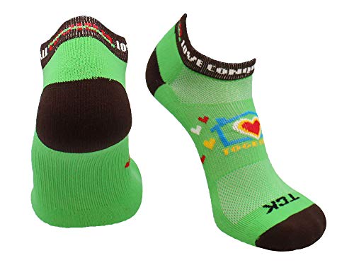 TCK Love Conquers All Low Cut Socks (Lime Green, Medium)