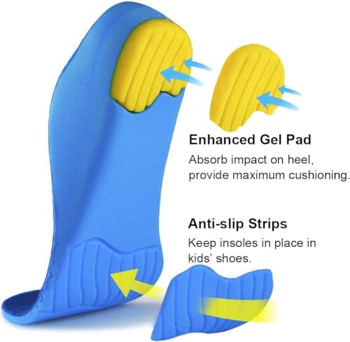Image of Shoe Insoles High Heel Grips Cushions Insoles Sponge Shoes Pads for Loose Shoes, Metatarsal or Arch Pain Feet Sore Relief Foot Care Protectors Women 4.5-9.5 Blue