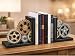 Bellaa 20881 Gear Bookends Industrial Vintage Style 6 inch