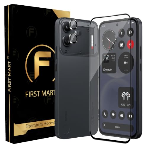 Image of FIRST MART Tempered Glass for Nothing Phone 4b 5G with Black Camera Ring Guard & Installation Kit | HD Clear Edge-to-Edge Screen Protector, Scratch Resistant, Case-Friendly | Pack of 1