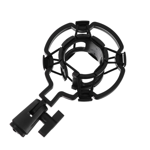 Mobestech Soporte de Suspensión para Micrófono Soporte Antivibración Clip para Micrófono de Condensador Accesorio para Músicos y Podcasters Color Negro Material Duradero de Plástico