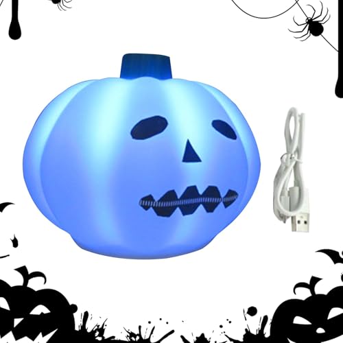 Veilleuse citrouille en silicone Teksome lampe de chevet tactile rechargeable pour Halloween