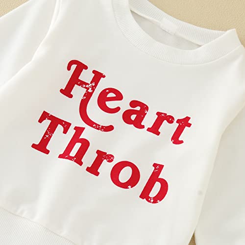Unisex Toddler Kid Sweatshirt Long Sleeve Letters Print Crewneck Pullover Tops Fall Winter Causal (White, 0-6 Months)3